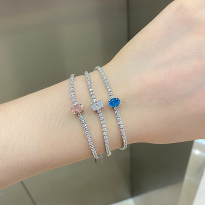 [Lumi Jewellery]0.75 Carat Exquisite Oval Cut Daily Bracelet