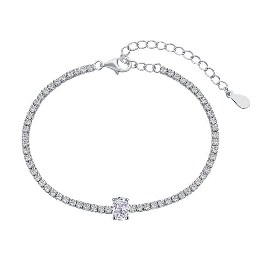 [Lumi Jewellery]0.75 Carat Exquisite Oval Cut Daily Bracelet