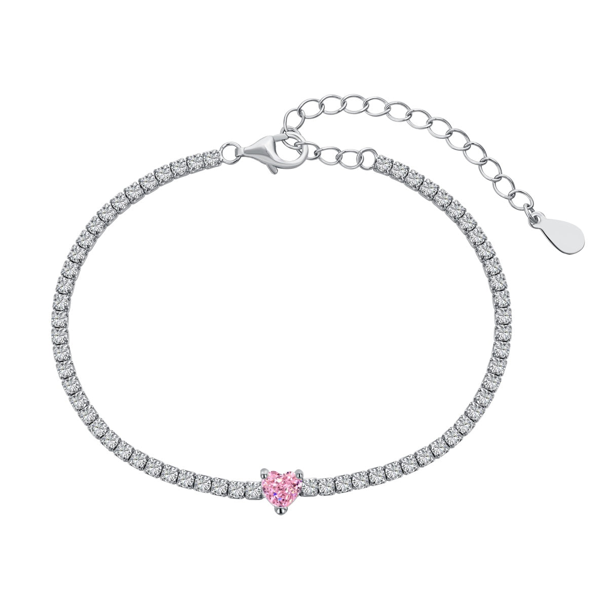 [Lumi Jewellery]0.5 Carat Elegant Romantic Heart Shape Lover Bracelet