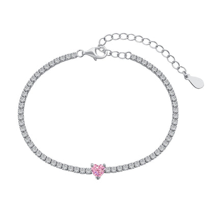 [Lumi Jewellery]0.5 Carat Elegant Romantic Heart Shape Lover Bracelet