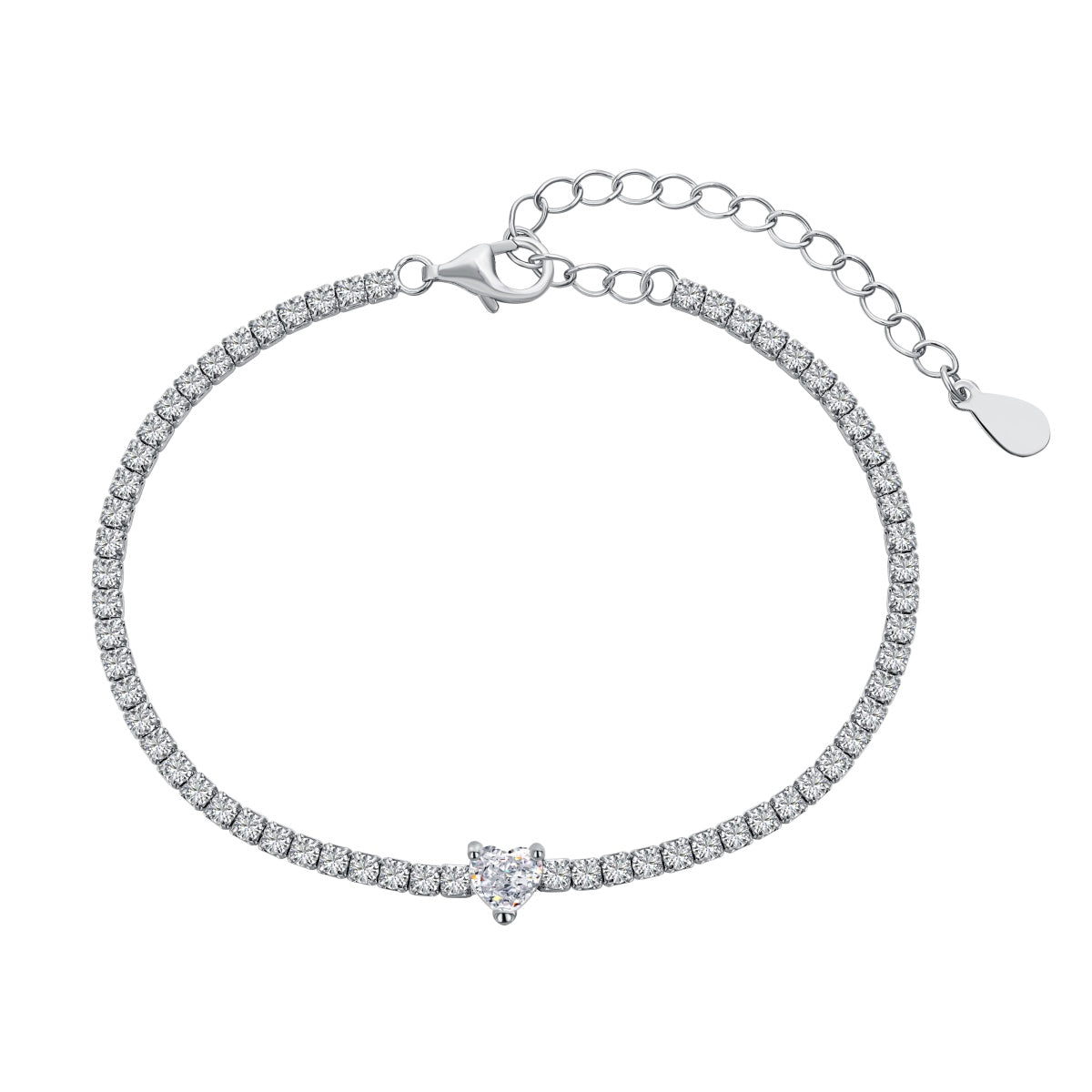 [Lumi Jewellery]0.5 Carat Elegant Romantic Heart Shape Lover Bracelet
