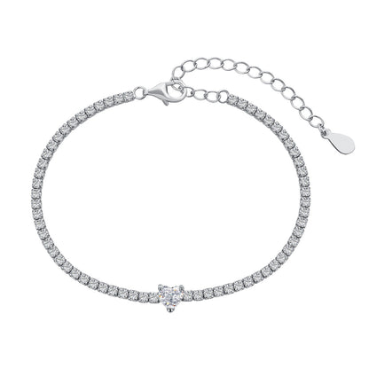 [Lumi Jewellery]0.5 Carat Elegant Romantic Heart Shape Lover Bracelet