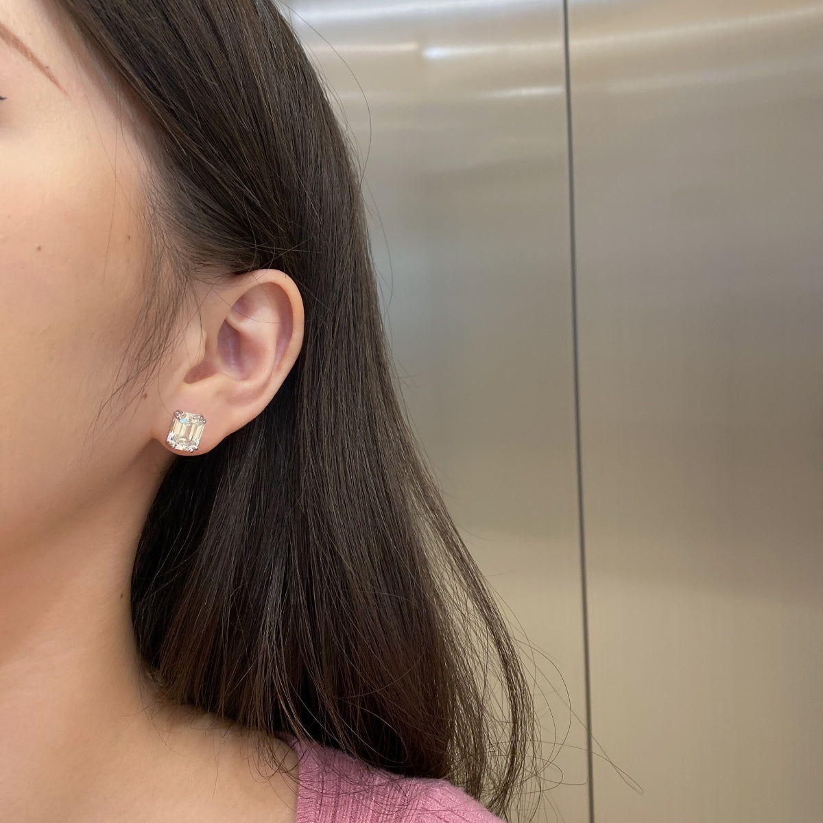 [Lumi Jewellery]Dazzling Square Shape Earrings