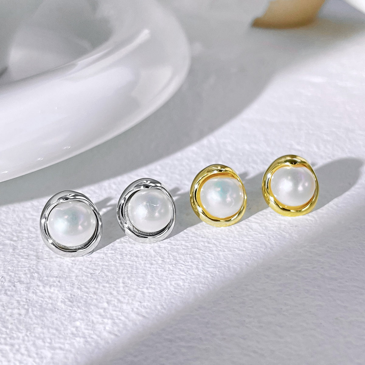 [Lumi Jewellery]Dainty Bread Pearl Earrings
