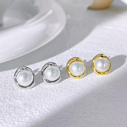 [Lumi Jewellery]Dainty Bread Pearl Earrings