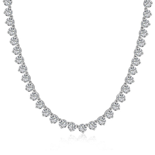 [Lumi Jewellery]Ornate Heart Cut Tennis Necklace