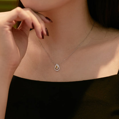 [Lumi Jewellery]Sparkling Pear Cut Necklace
