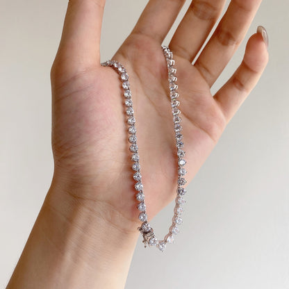 [Lumi Jewellery]Ornate Heart Cut Tennis Necklace