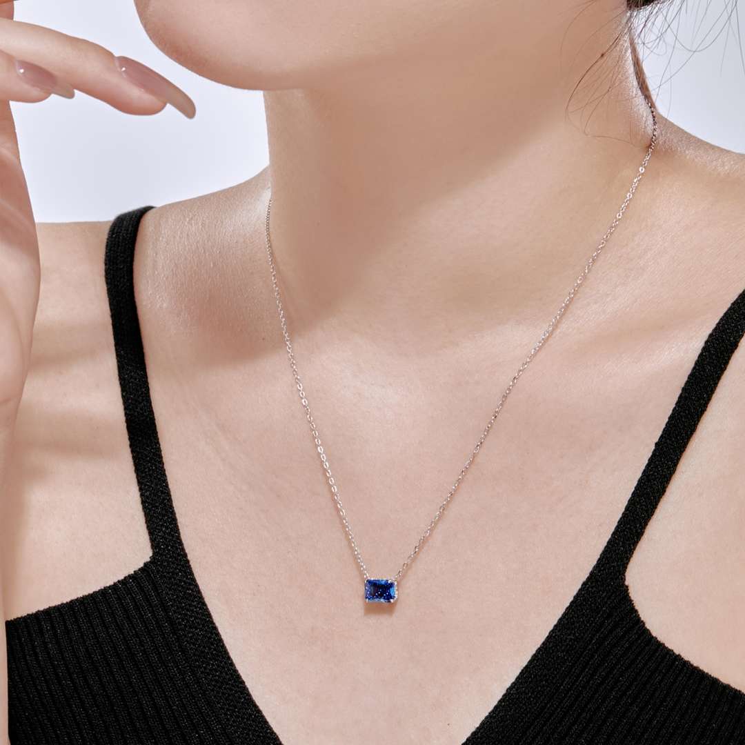 [Lumi Jewellery]Luxurious Square Shape Colorful Necalack
