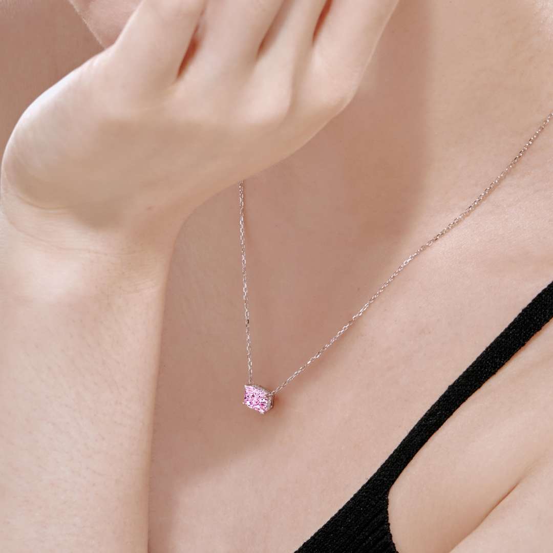 [Lumi Jewellery]Luxurious Square Shape Colorful Necalack