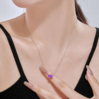 [Lumi Jewellery]Luxurious Square Shape Colorful Necalack