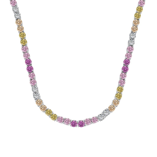 [Lumi Jewellery]Delicate Colorful Tennis Necklace
