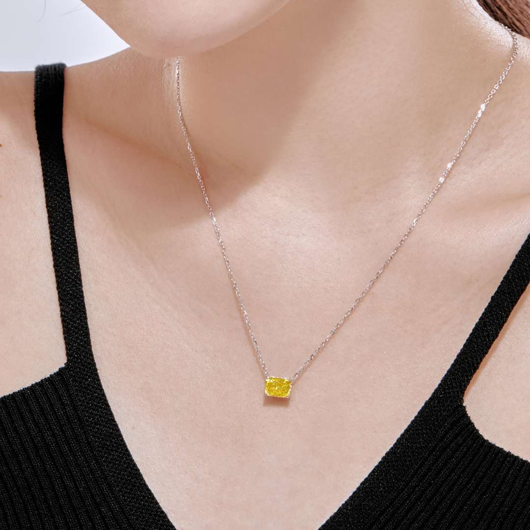 [Lumi Jewellery]Luxurious Square Shape Colorful Necalack
