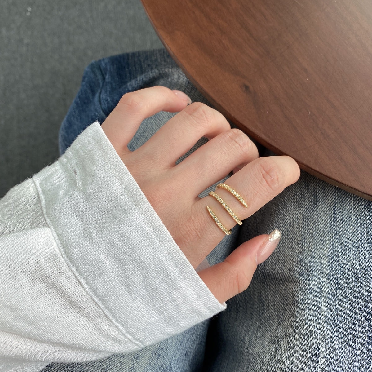 [Lumi Jewellery]Unique Vibrant Entangle Daily Ring