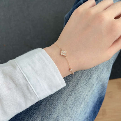 [Lumi Jewellery]Delicate Four Leaf Clover Bracelet