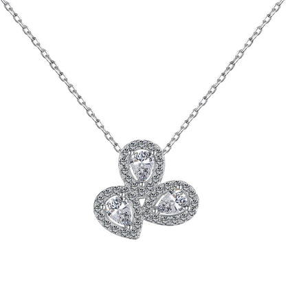 [Lumi Jewellery]Elegant Flower Shape Pear Cut Necklace