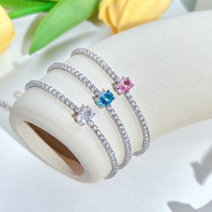 [Lumi Jewellery]0.75 Carat Exquisite Oval Cut Daily Bracelet