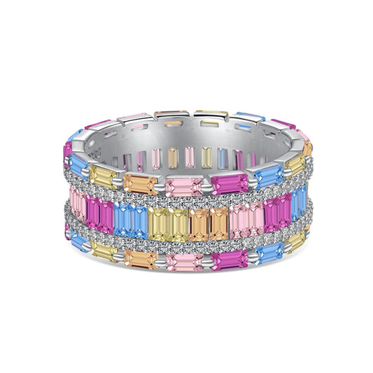 [Lumi Jewellery]Dazzling Colorful Radiant Cut Party Ring