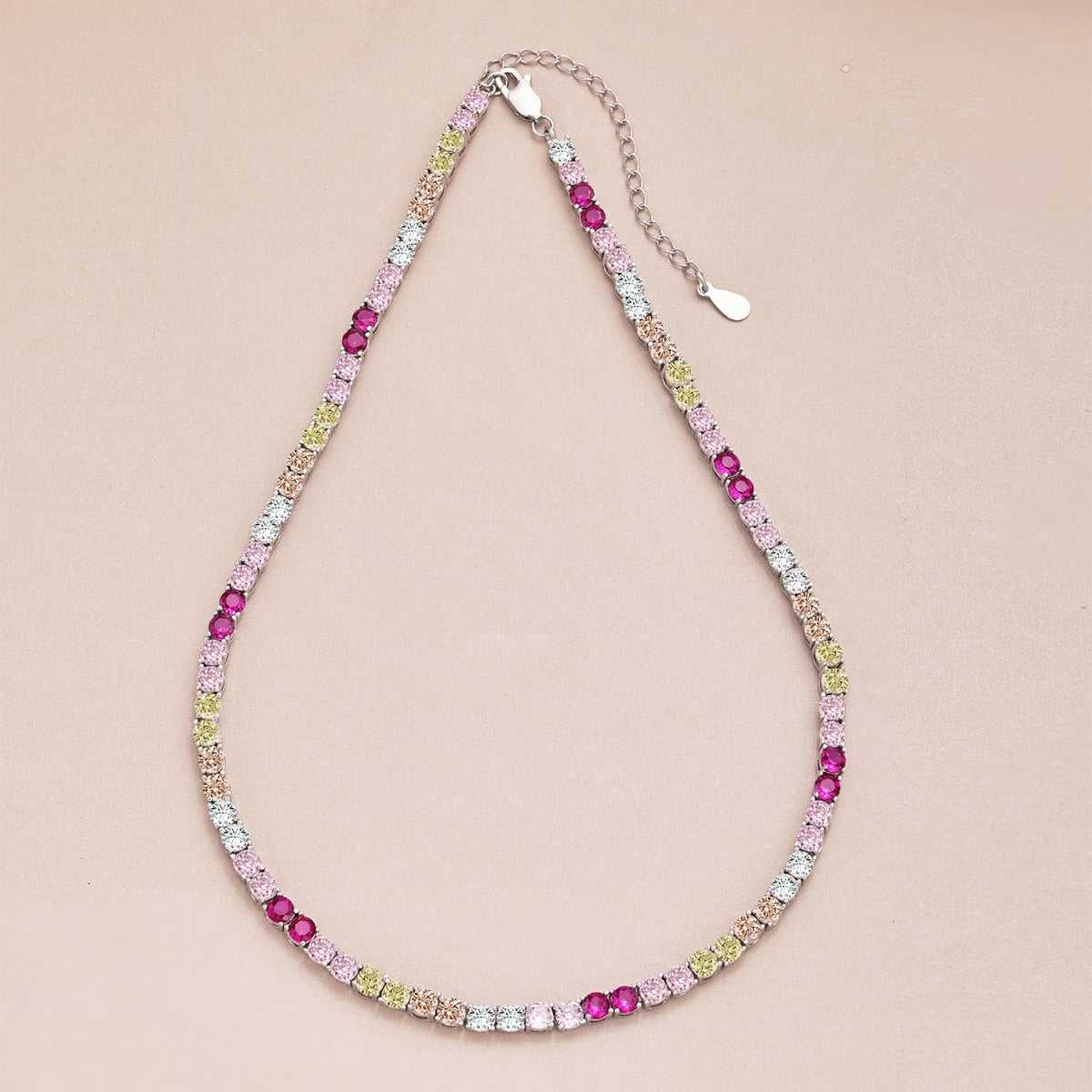[Lumi Jewellery]Delicate Colorful Tennis Necklace