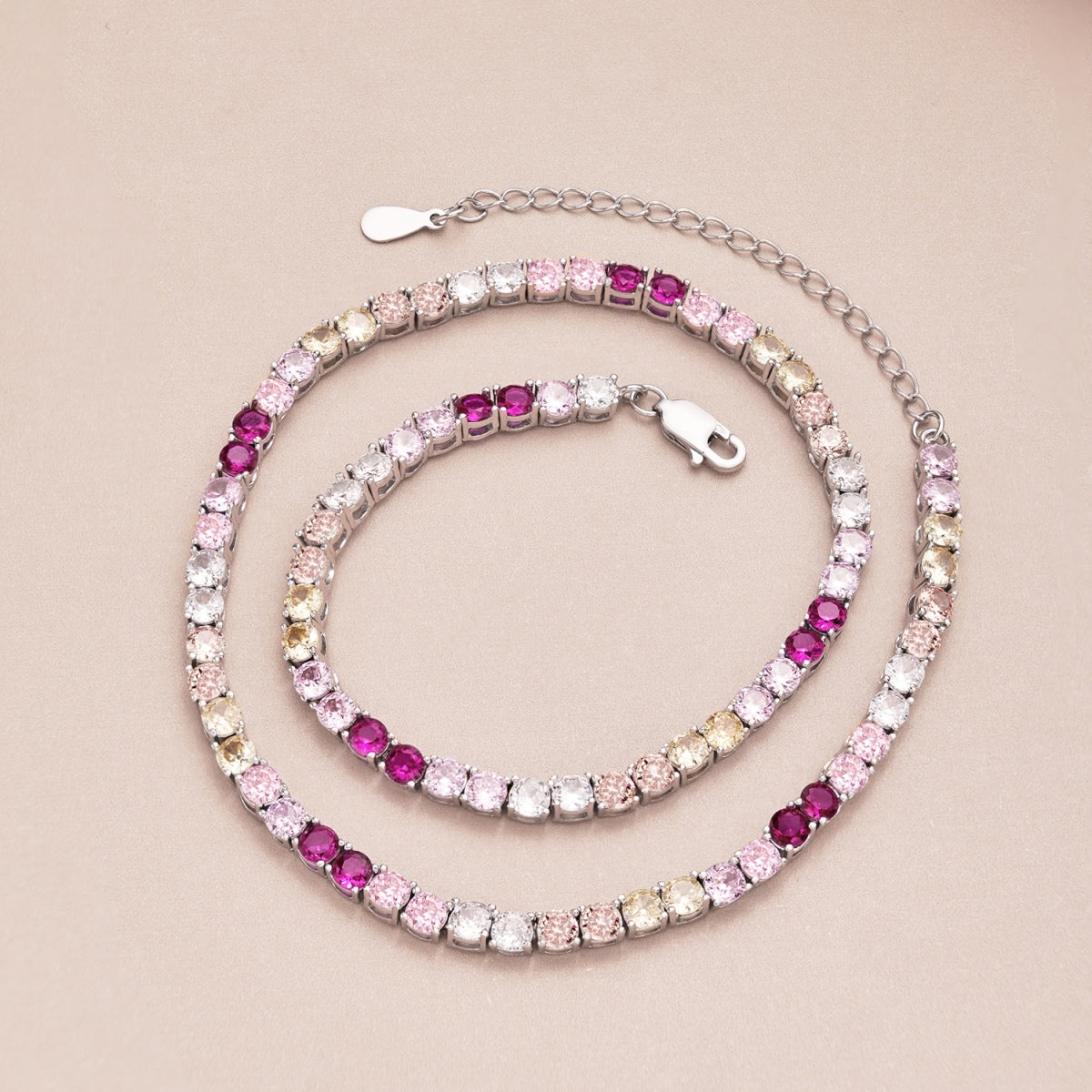 [Lumi Jewellery]Delicate Colorful Tennis Necklace
