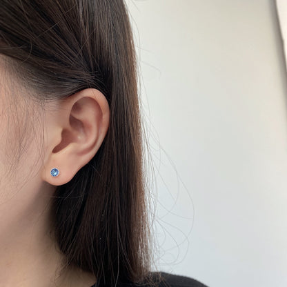 [Lumi Jewellery]Sparkling Colorful Round Shape Earrings