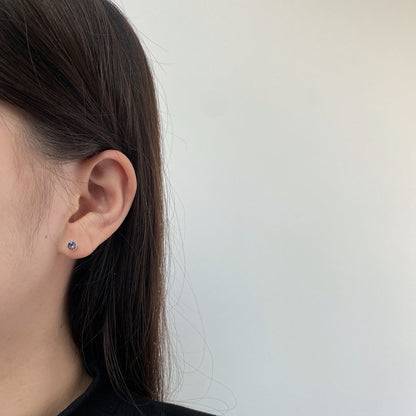 [Lumi Jewellery]Sparkling Colorful Round Shape Earrings