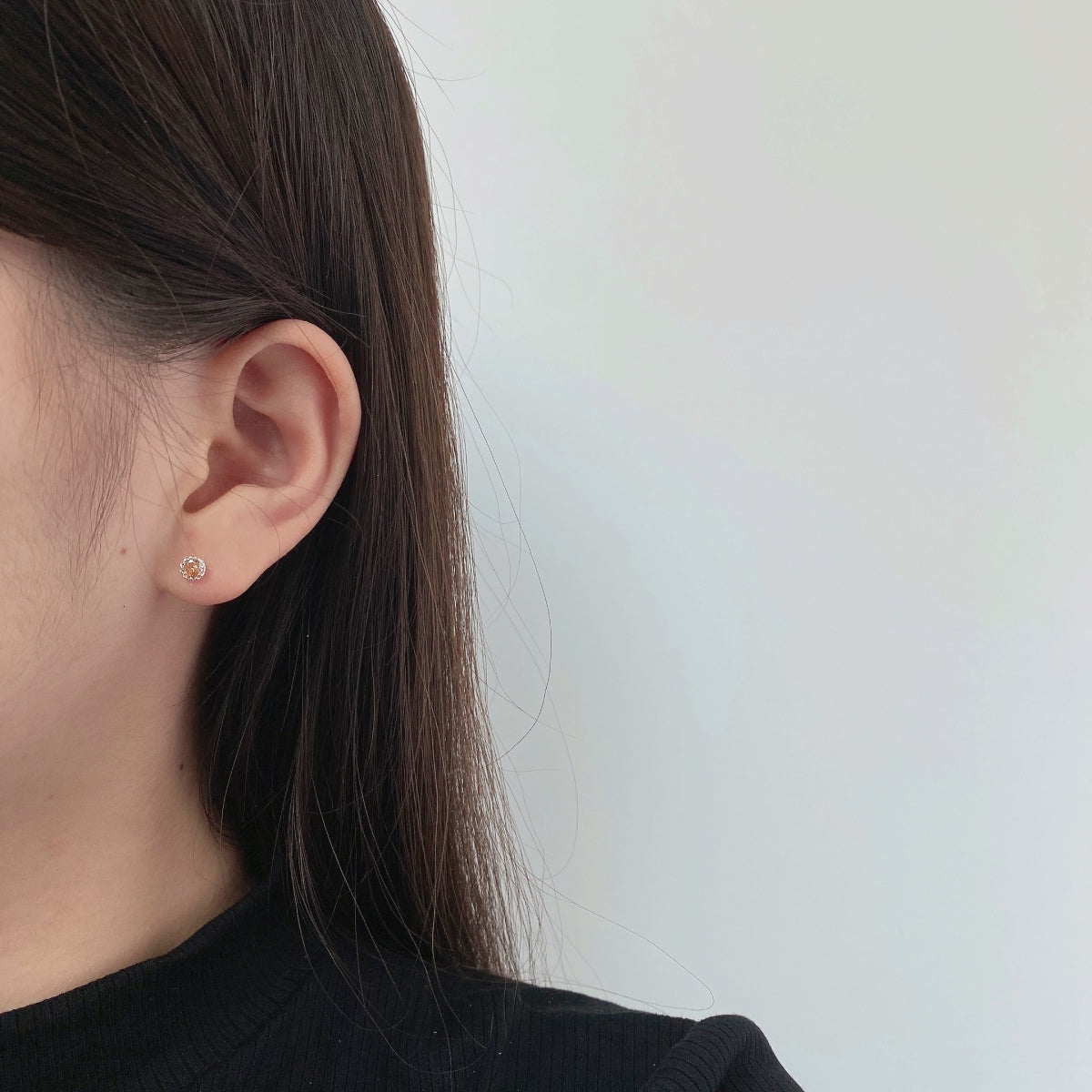 [Lumi Jewellery]Sparkling Colorful Round Shape Earrings