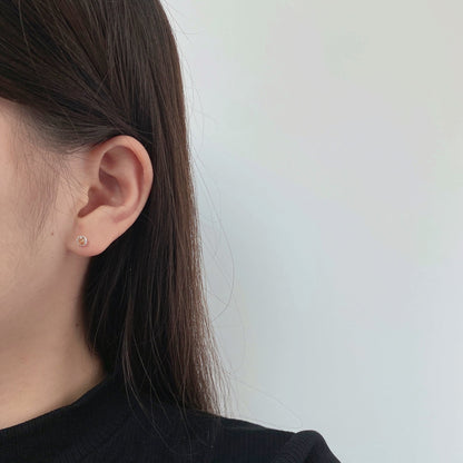[Lumi Jewellery]Sparkling Colorful Round Shape Earrings