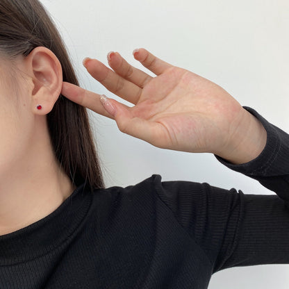 [Lumi Jewellery]Sparkling Colorful Round Shape Earrings
