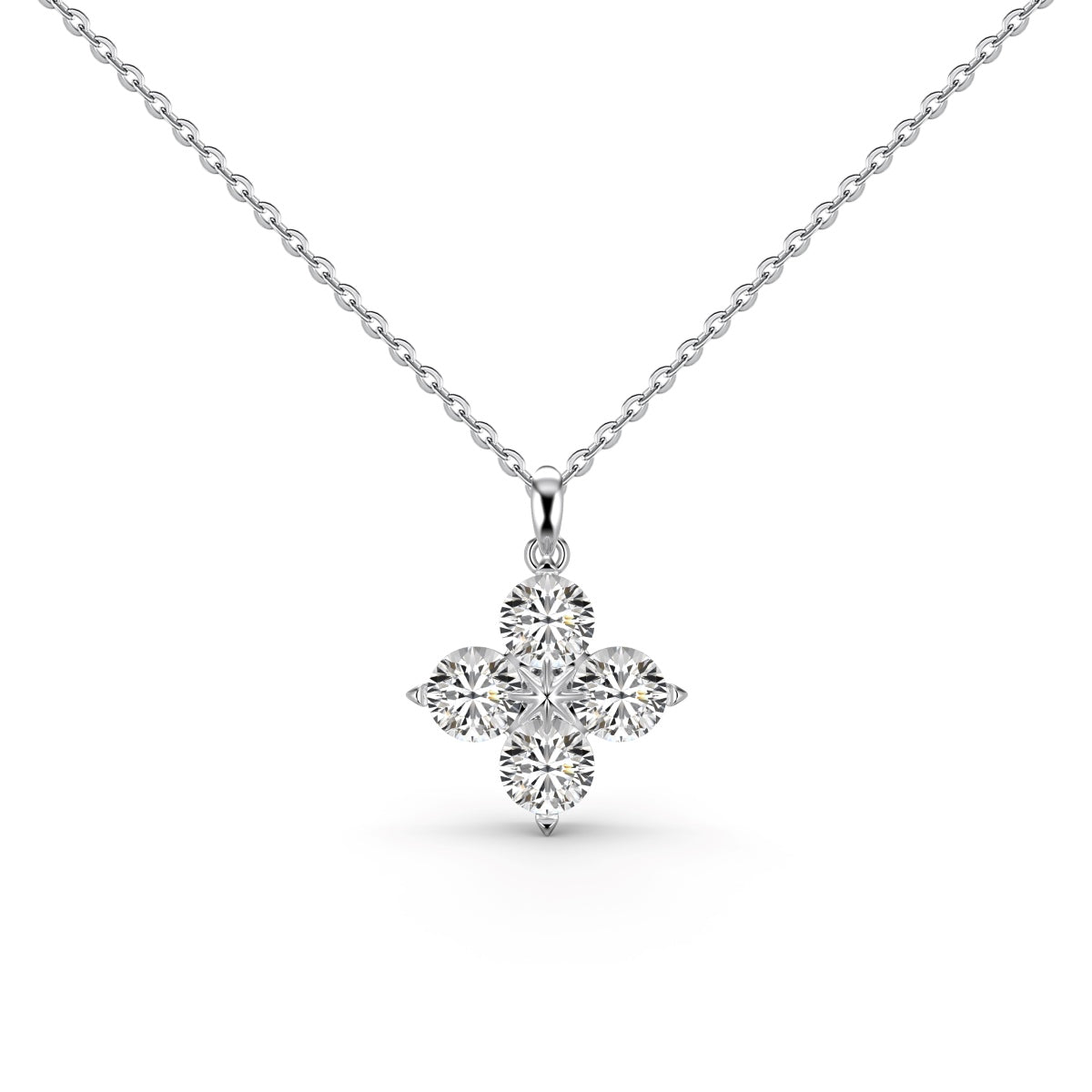 [Lumi Jewellery]Four-Leaf Clover And Eight-Pointed Star Necklace