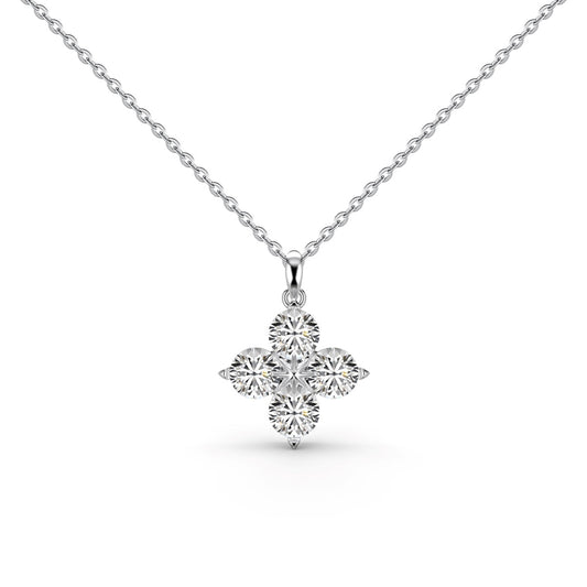[Lumi Jewellery]Four-Leaf Clover And Eight-Pointed Star Necklace