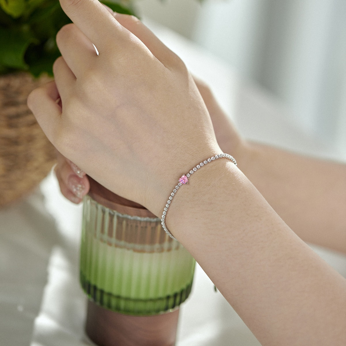 [Lumi Jewellery]0.5 Carat Elegant Romantic Heart Shape Lover Bracelet