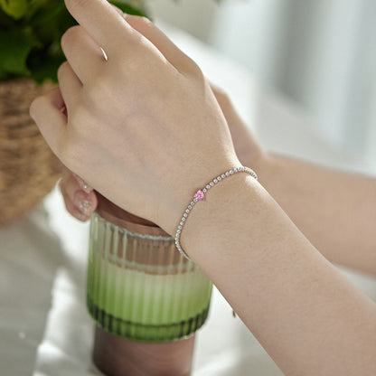 [Lumi Jewellery]0.5 Carat Elegant Romantic Heart Shape Lover Bracelet
