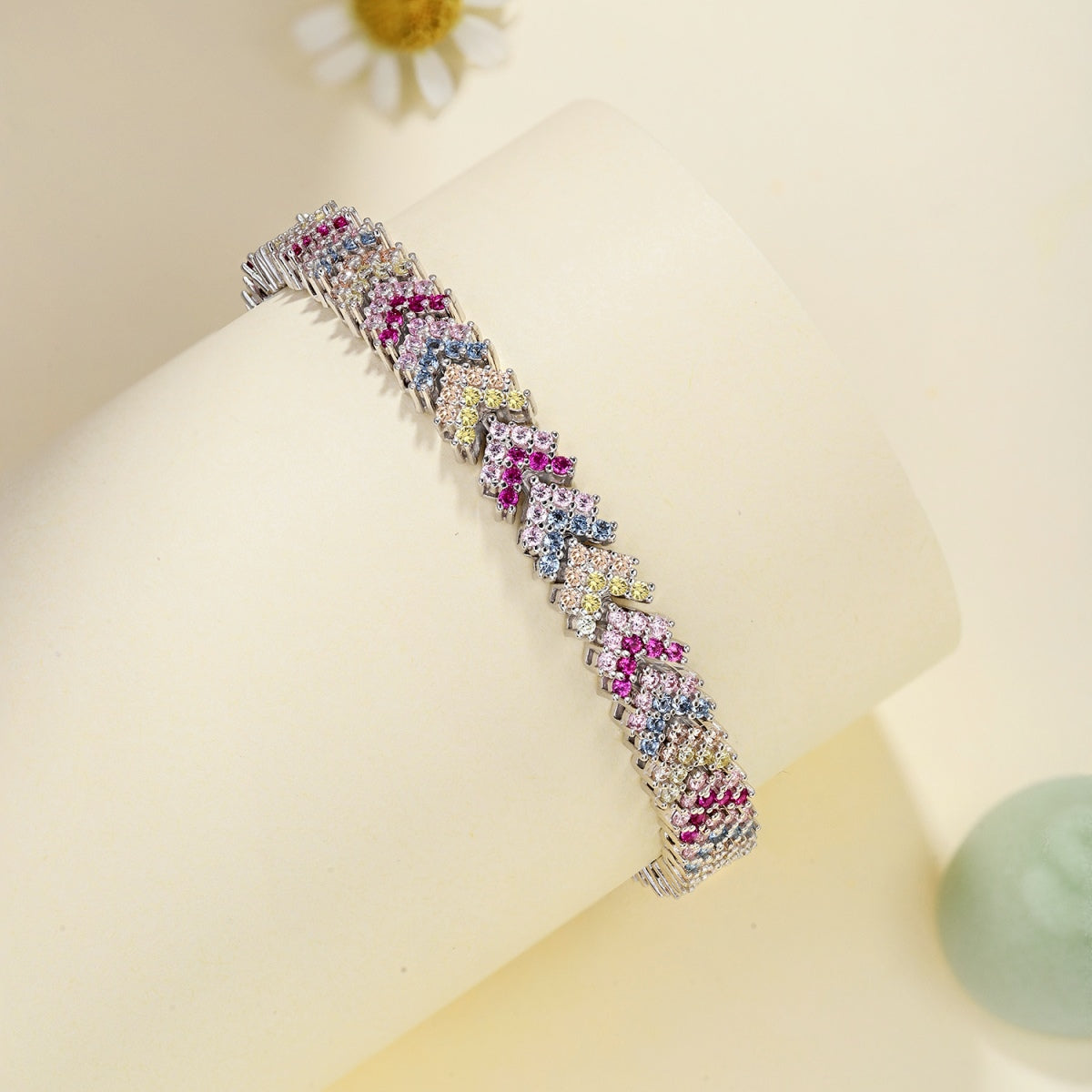 [Lumi Jewellery]Ornate Sparkling Round Cut Party Bracelet