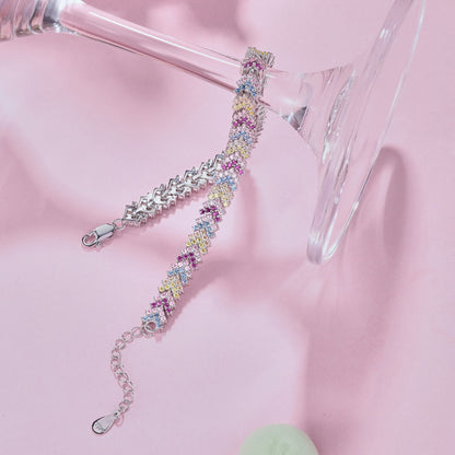 [Lumi Jewellery]Ornate Sparkling Round Cut Party Bracelet