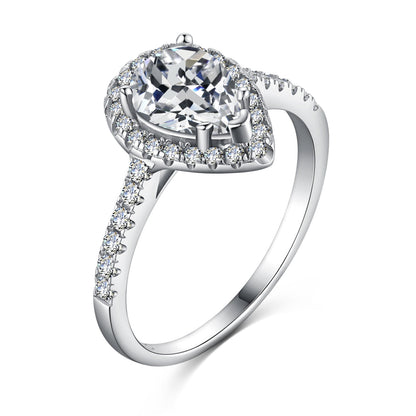 [Lumi Jewellery]1.0 Carat Luxurious Resplendent Water Drop Shape Wedding Ring
