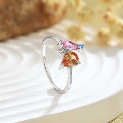 [Lumi Jewellery]Radiant Colorful Multi Cut Daily Ring