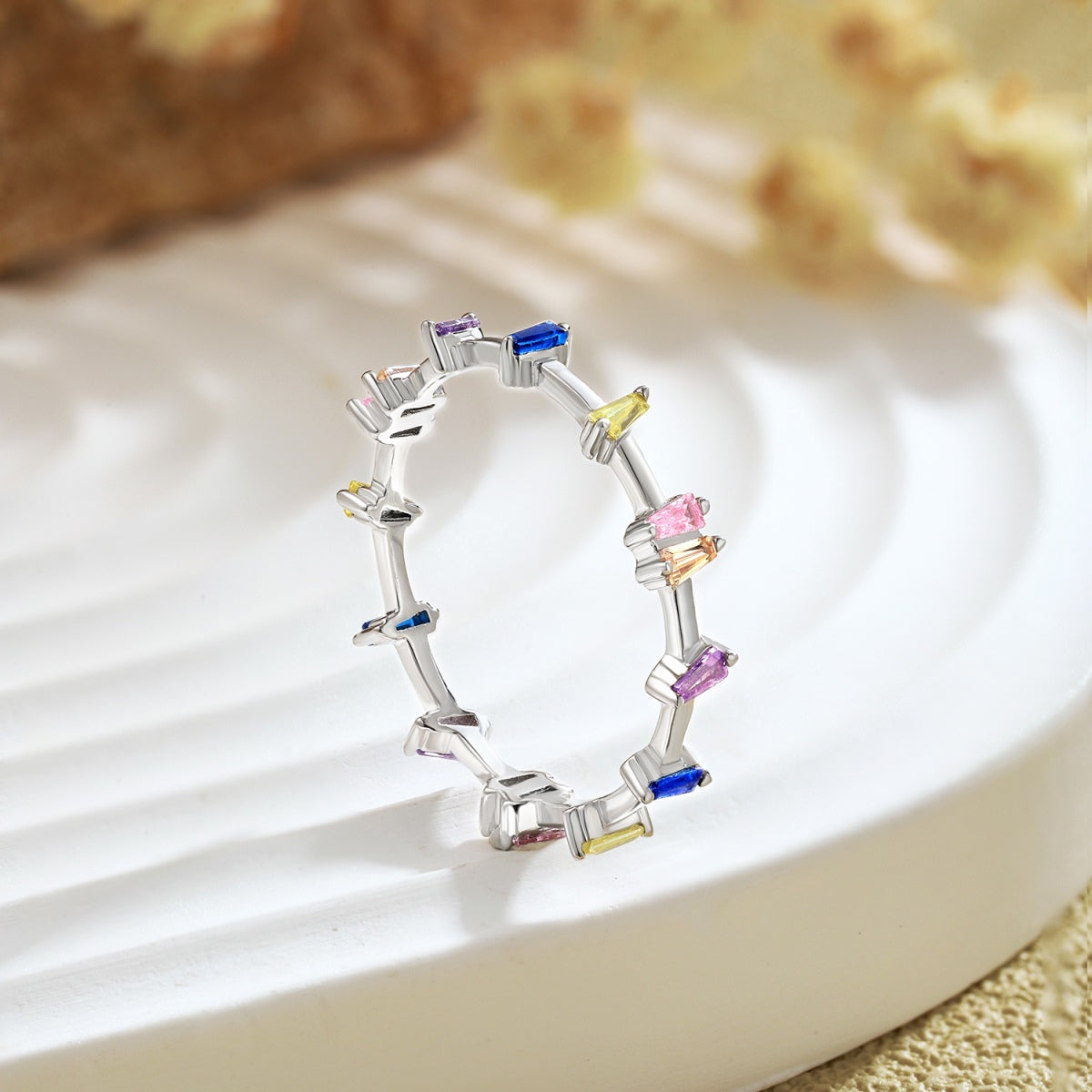 [Lumi Jewellery]Unique Trapezoid Cut Daily Ring