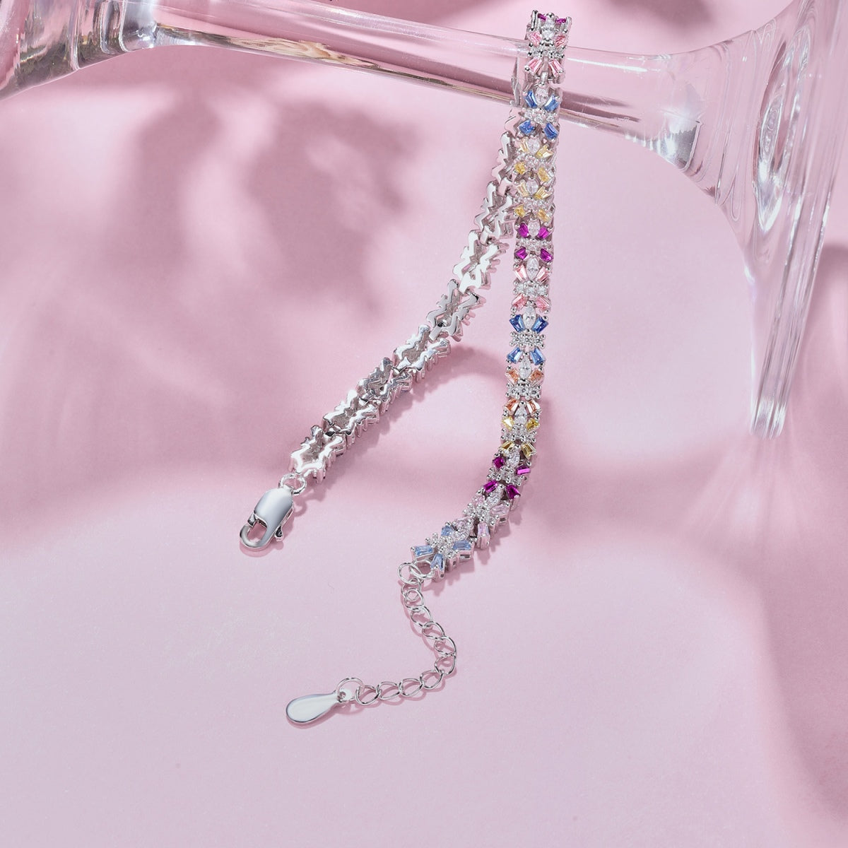 [Lumi Jewellery]Radiant Colorful Emerald Cut Party Bracelet