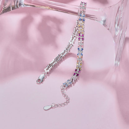 [Lumi Jewellery]Radiant Colorful Emerald Cut Party Bracelet