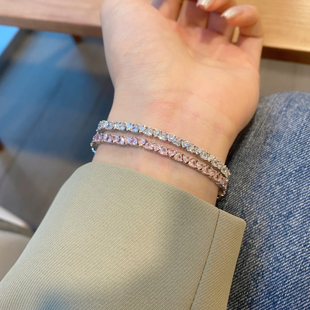 [Lumi Jewellery]Dazzling Romantic Heart Shape Lover Bracelet
