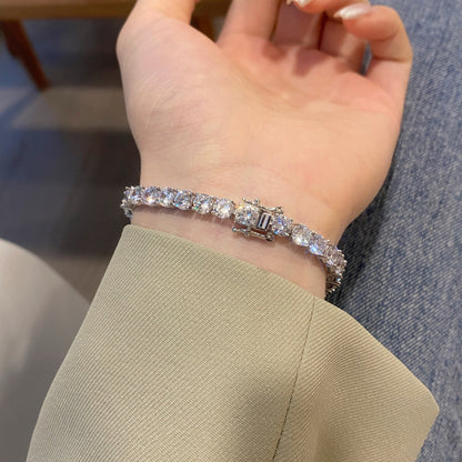 [Lumi Jewellery]Ornate Sparkling Round Cut Wedding Bracelet