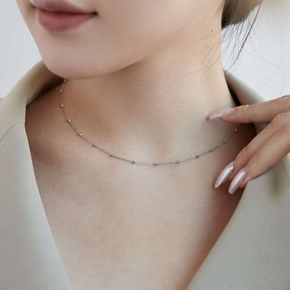 [Lumi Jewellery]Small Bead Clavicle Chain Simple Necklace