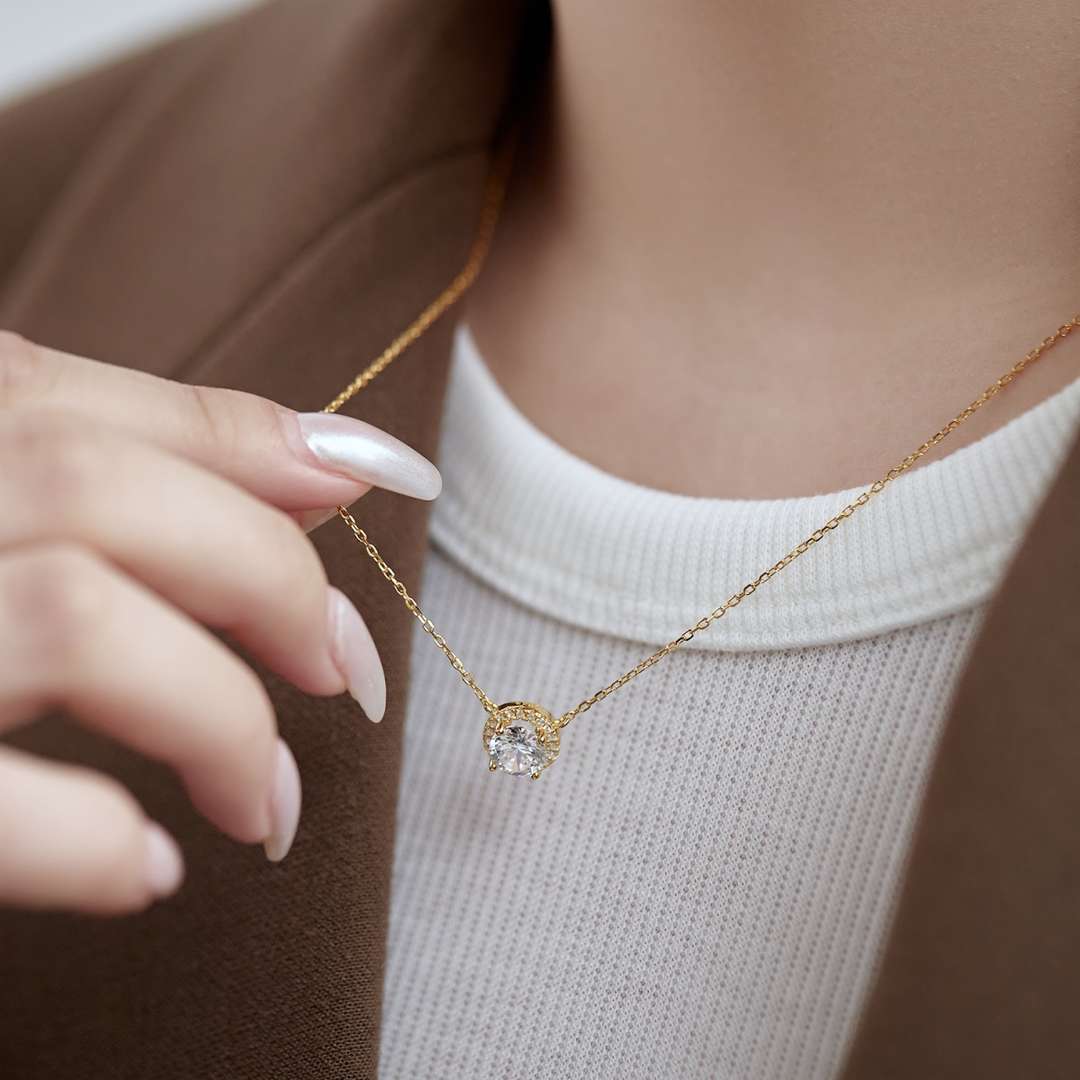 [Lumi Jewellery]Luxurious Round Cut Necklace