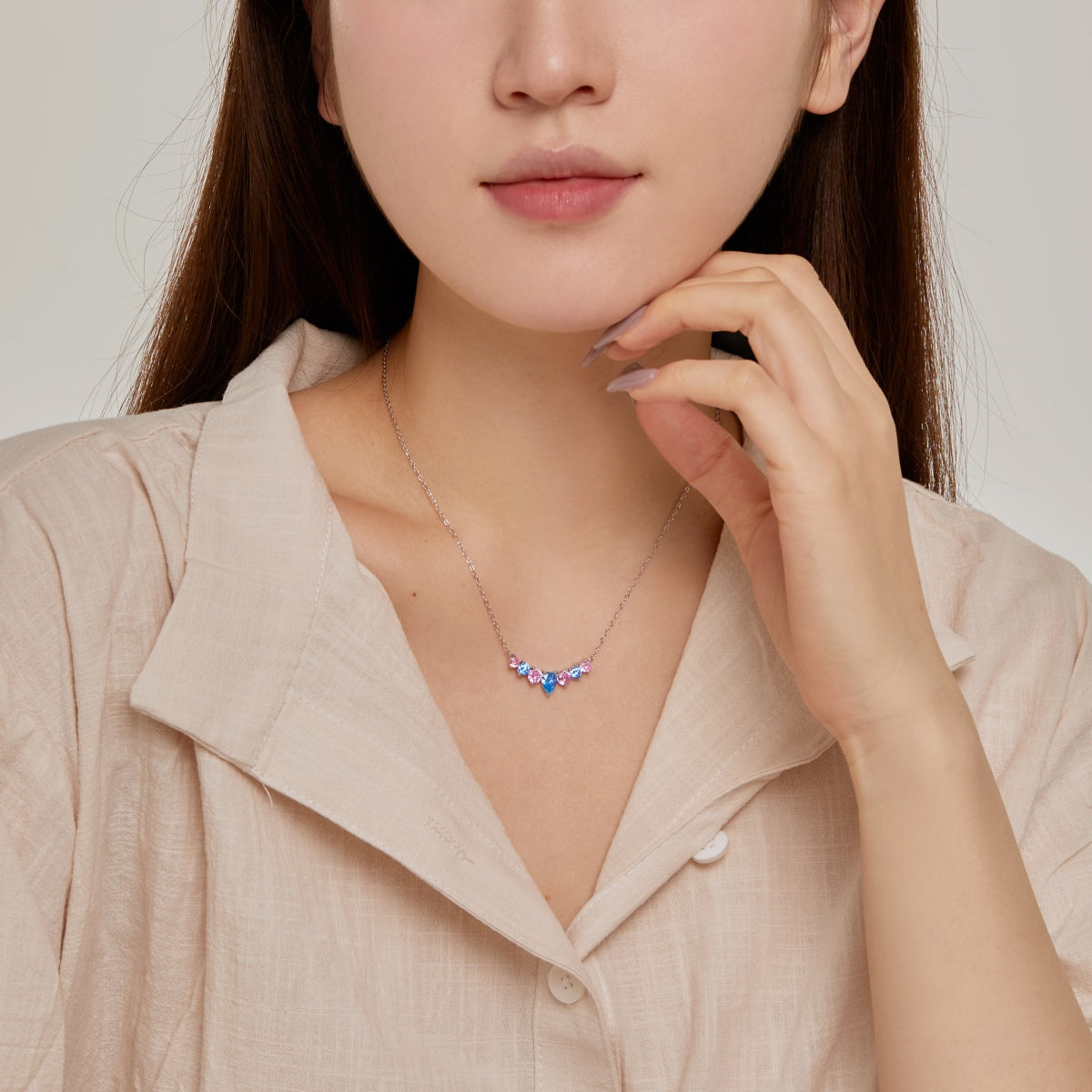 [Lumi Jewellery]Dainty Colorful Heart Necklace