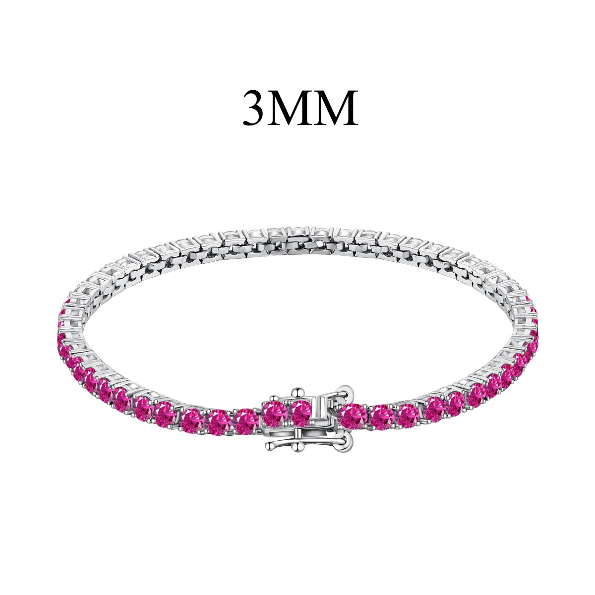 [Lumi Jewellery]Radiant Colorful Round Cut Party Bracelet