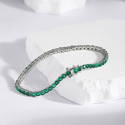 [Lumi Jewellery]Radiant Colorful Round Cut Party Bracelet