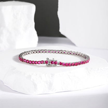[Lumi Jewellery]Radiant Colorful Round Cut Party Bracelet