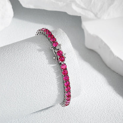 [Lumi Jewellery]Radiant Colorful Round Cut Party Bracelet