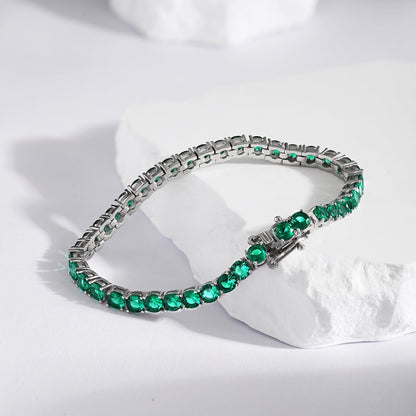 [Lumi Jewellery]Radiant Colorful Round Cut Party Bracelet